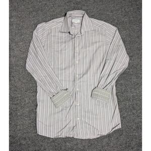 Eton Shirt Mens Size Medium 39 15.5 Contemporary Long Sleeve Flip Cuff